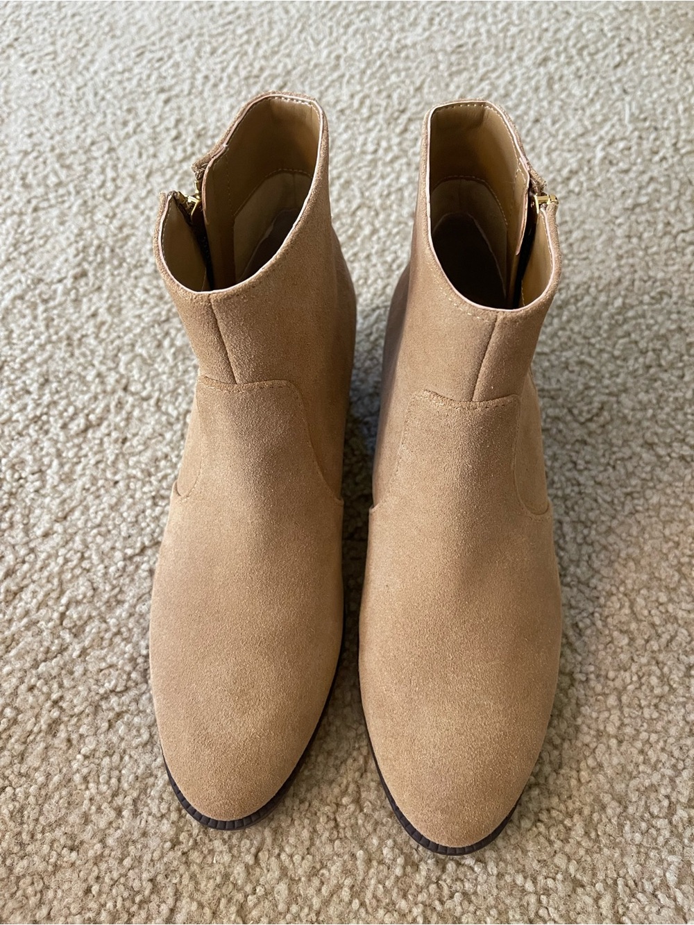 Ralph Lauren Tan Suede Ankle Booties